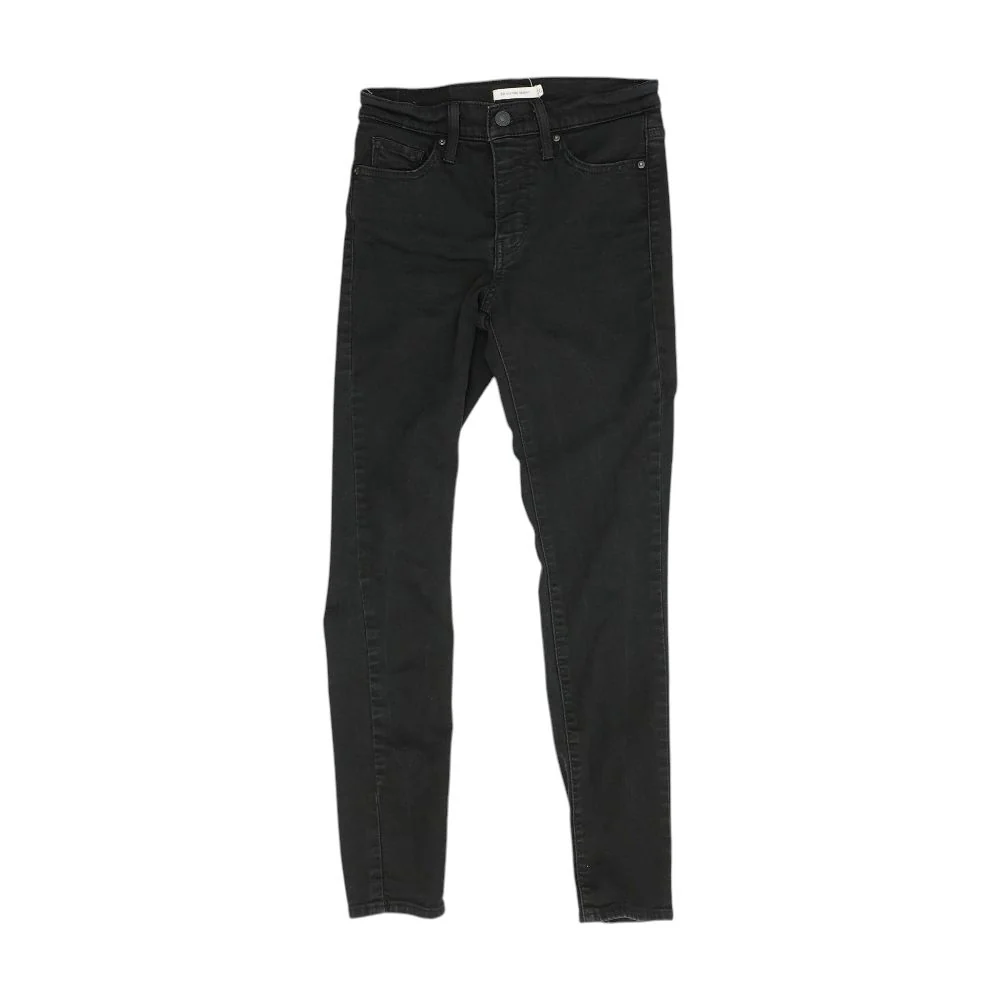 Black Mid Rise Skinny Leg Jeans