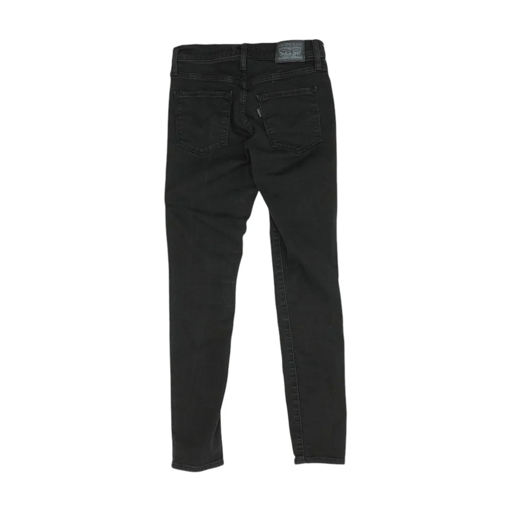 Black Mid Rise Skinny Leg Jeans - Image 2