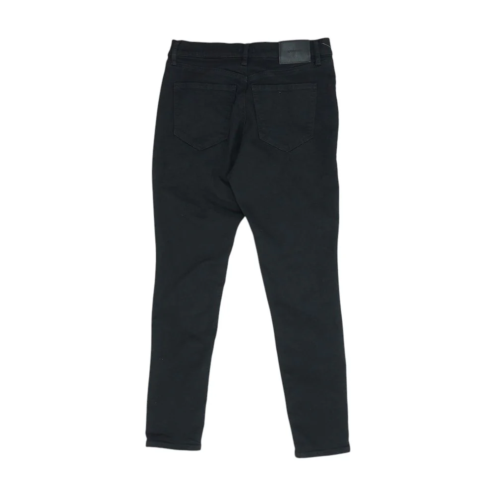 Black Mid Rise Skinny Leg Jeans - Image 2