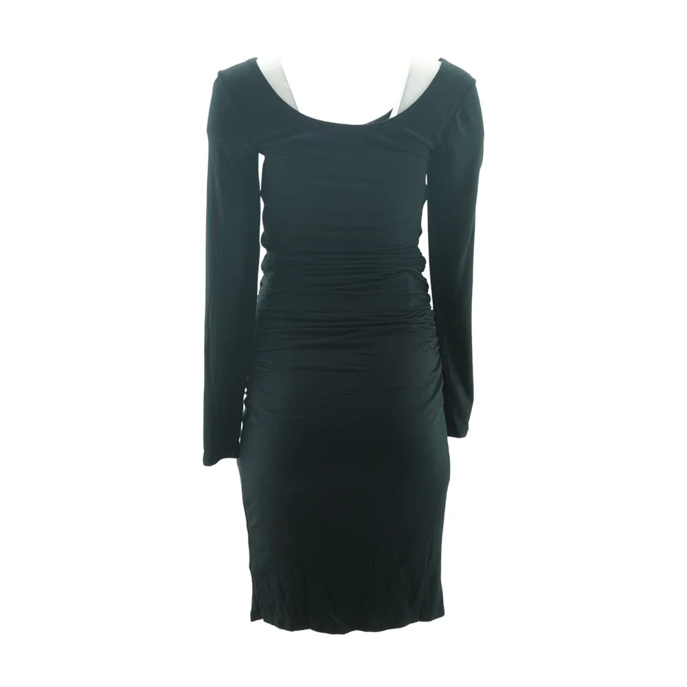 Black Midi Maternity Dress - Image 3