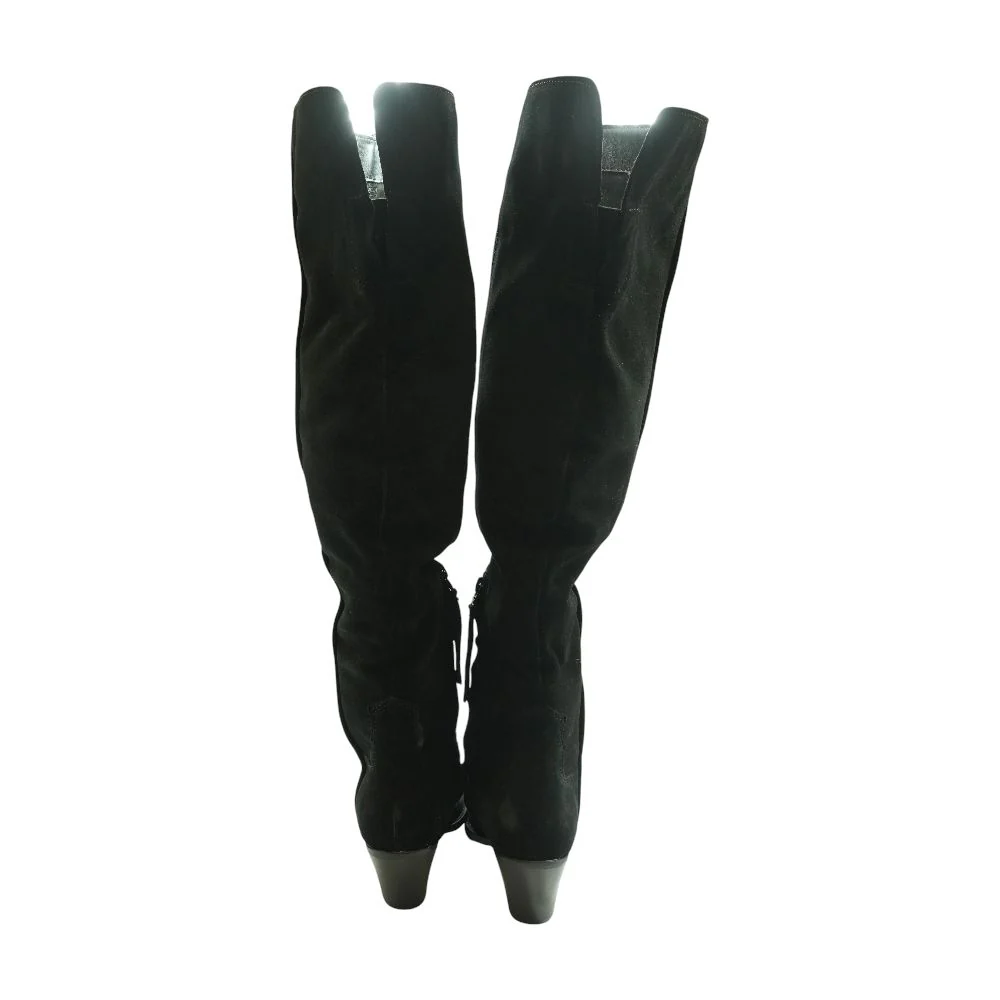 Black Over The Knee Boots - Image 2