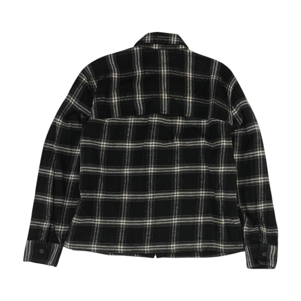 Black Plaid Flannel Button Down - Image 2
