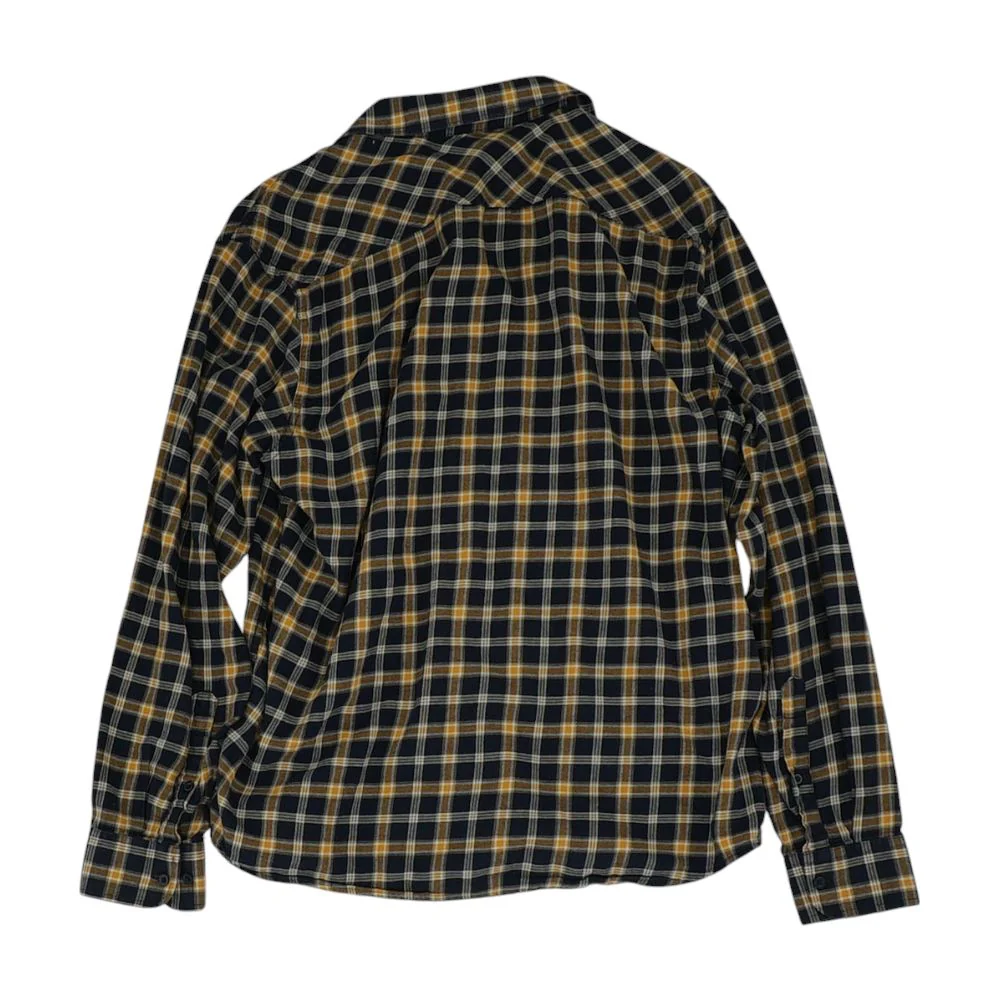 Black Plaid Flannel Button Down - Image 2