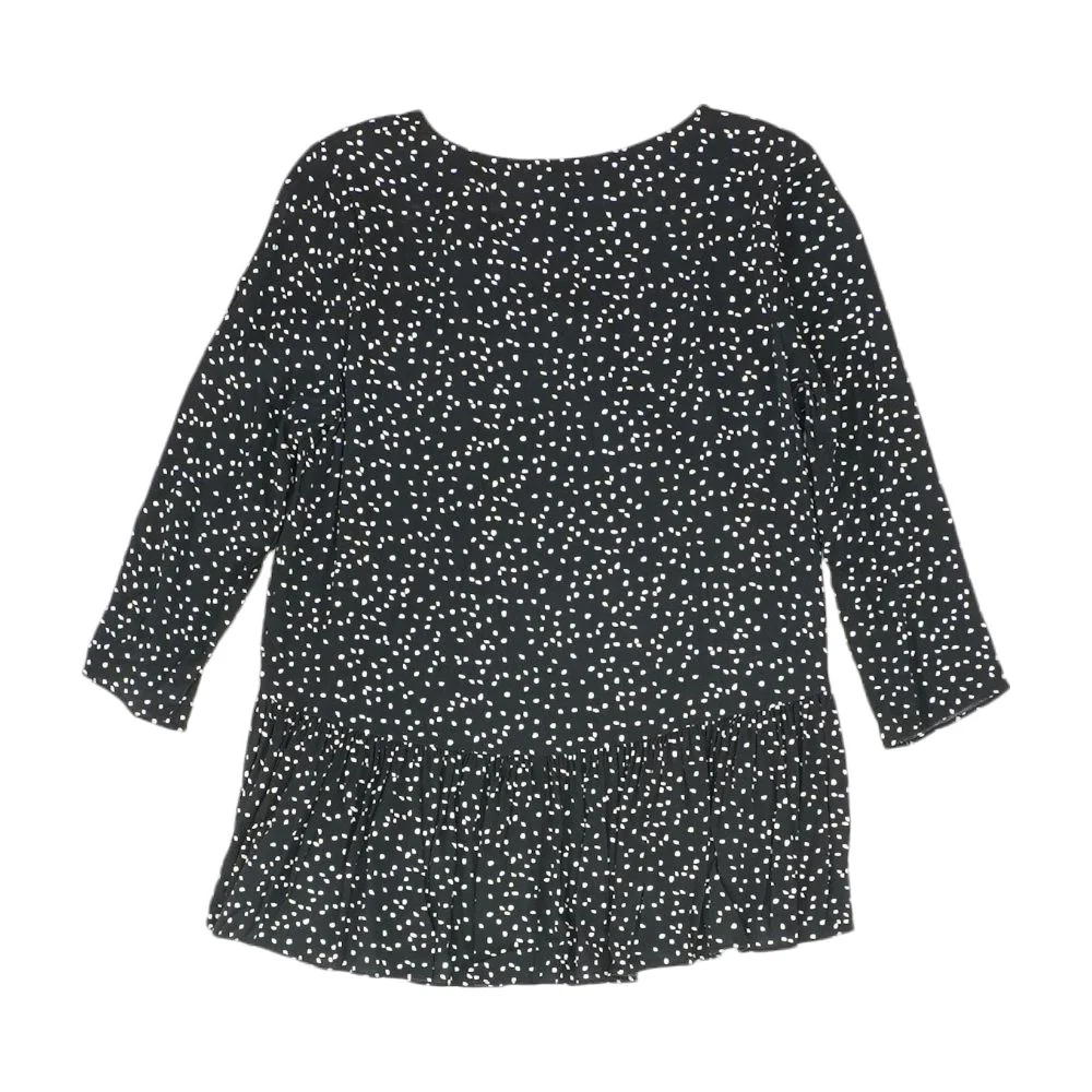 Black Polka Dot 3/4 Sleeve Blouse - Image 2
