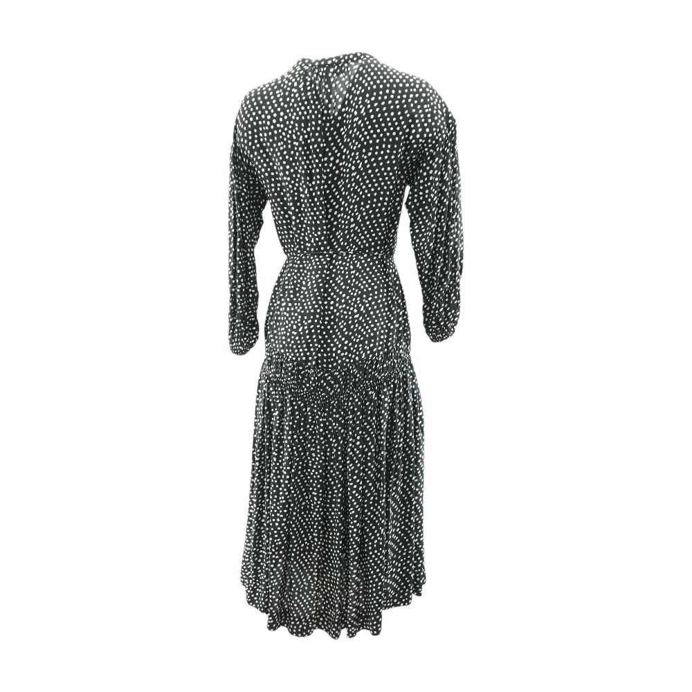 Black Polka Dot Midi Dress - Image 2