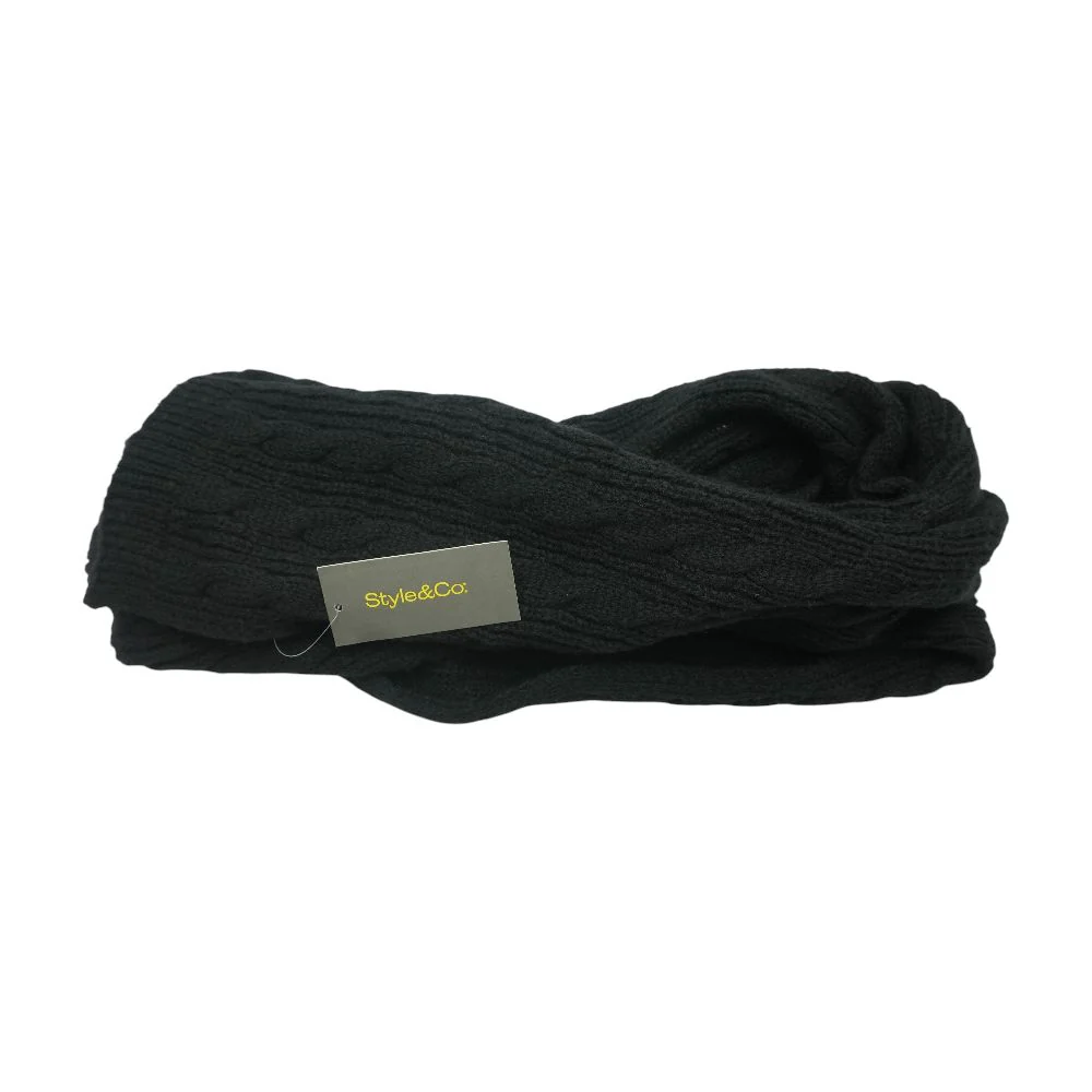 Black Polyester Scarf - Image 2