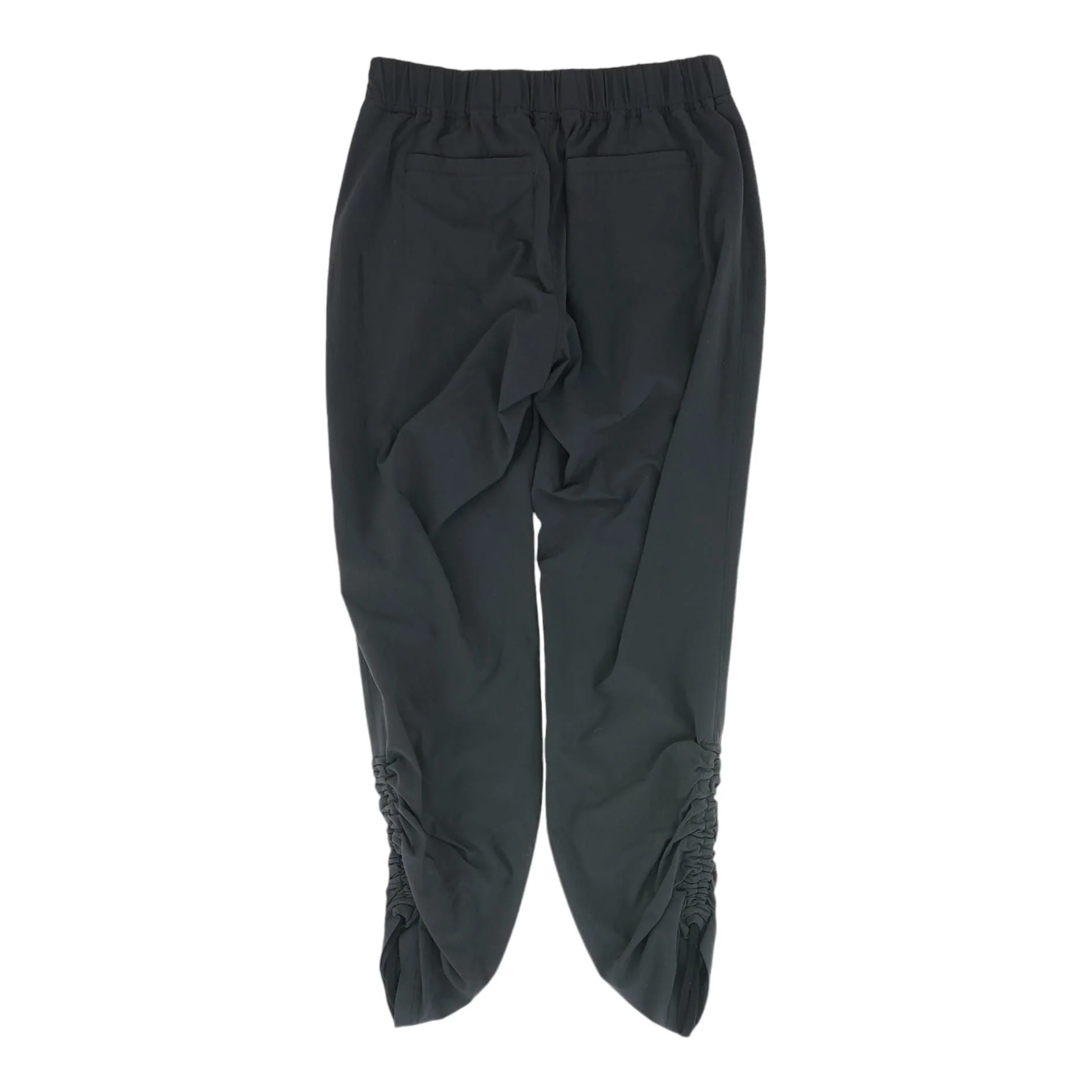 Black Solid Active Pants - Image 2