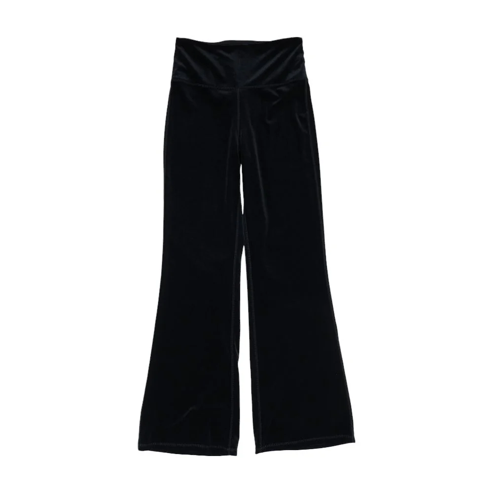 Black Solid Active Pants - Image 2