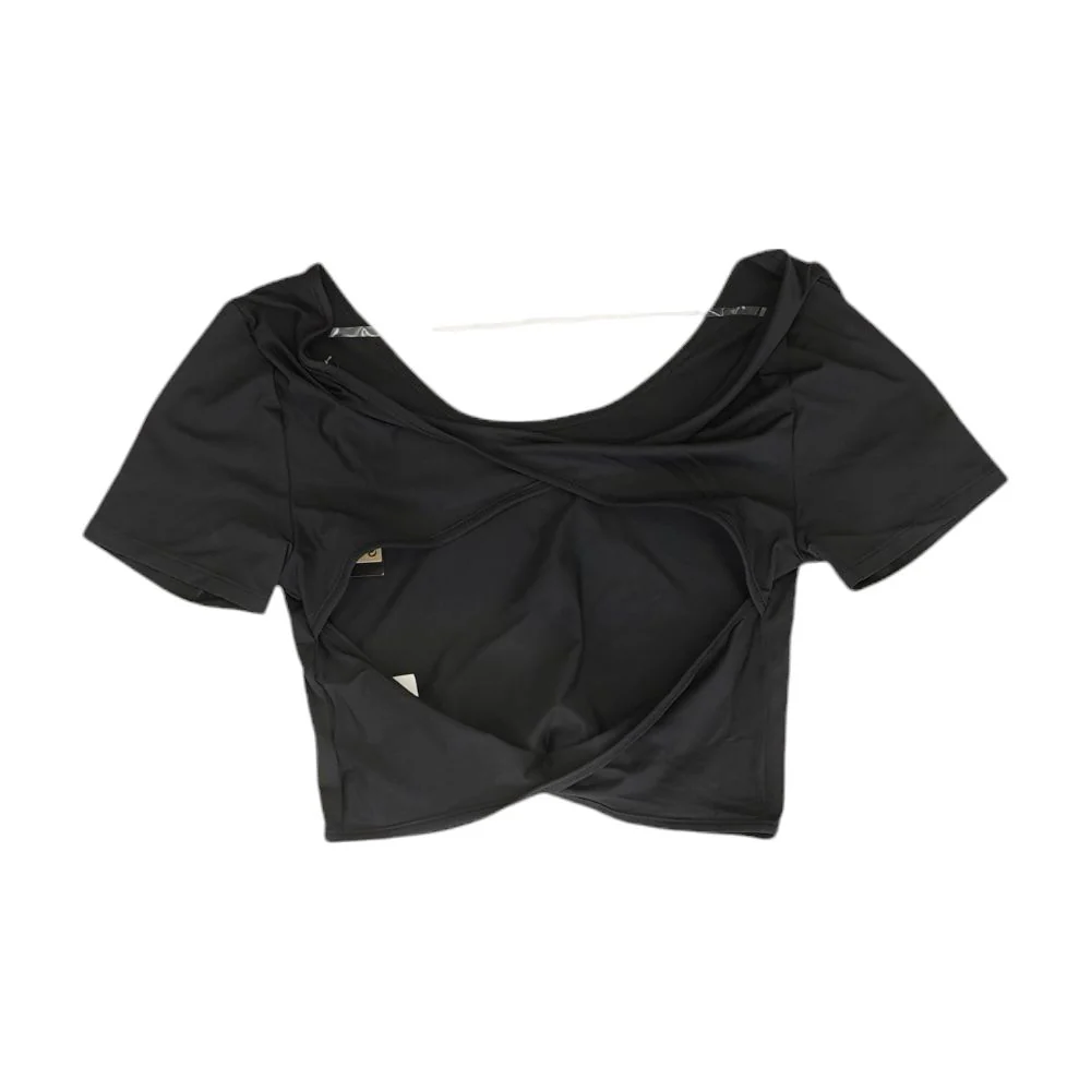 Black Solid Active T-Shirt - Image 2