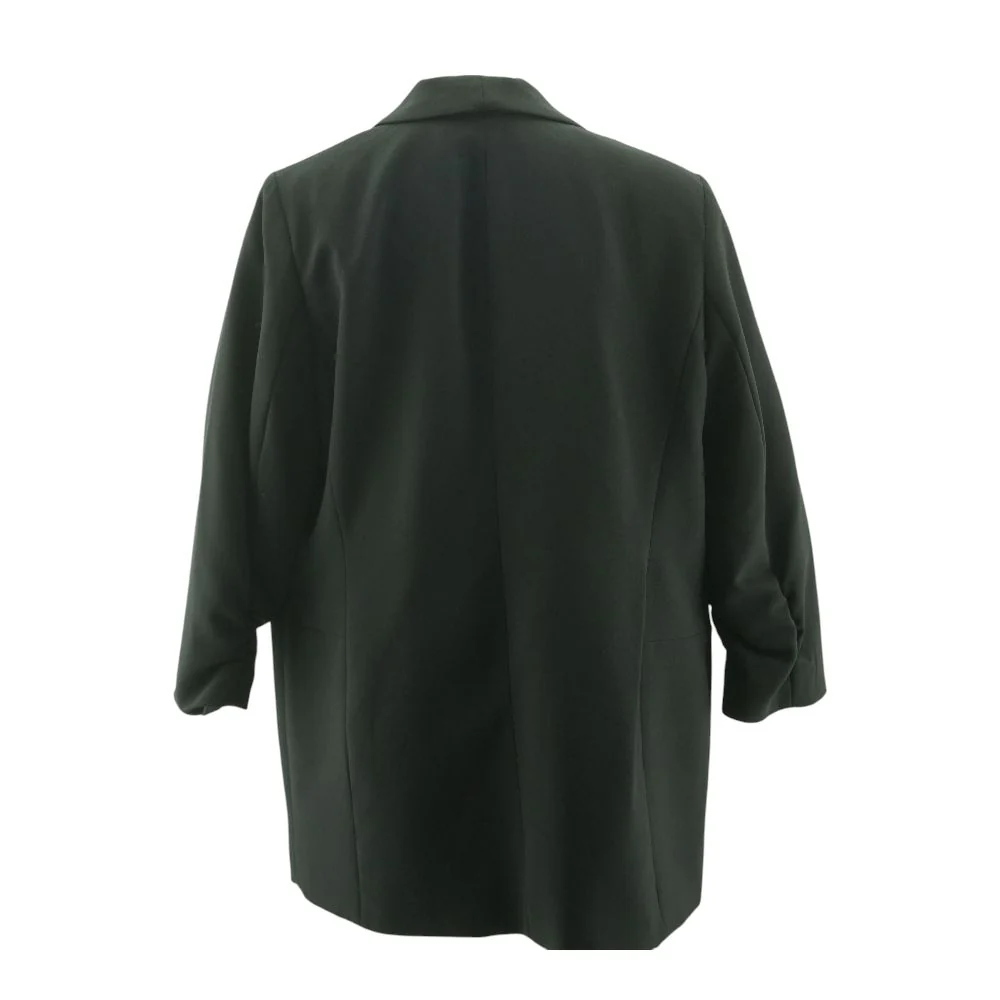 Black Solid Blazer - Image 2