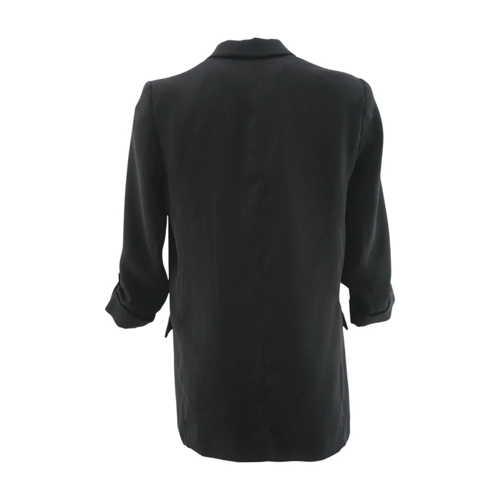 Black Solid Blazer - Image 2