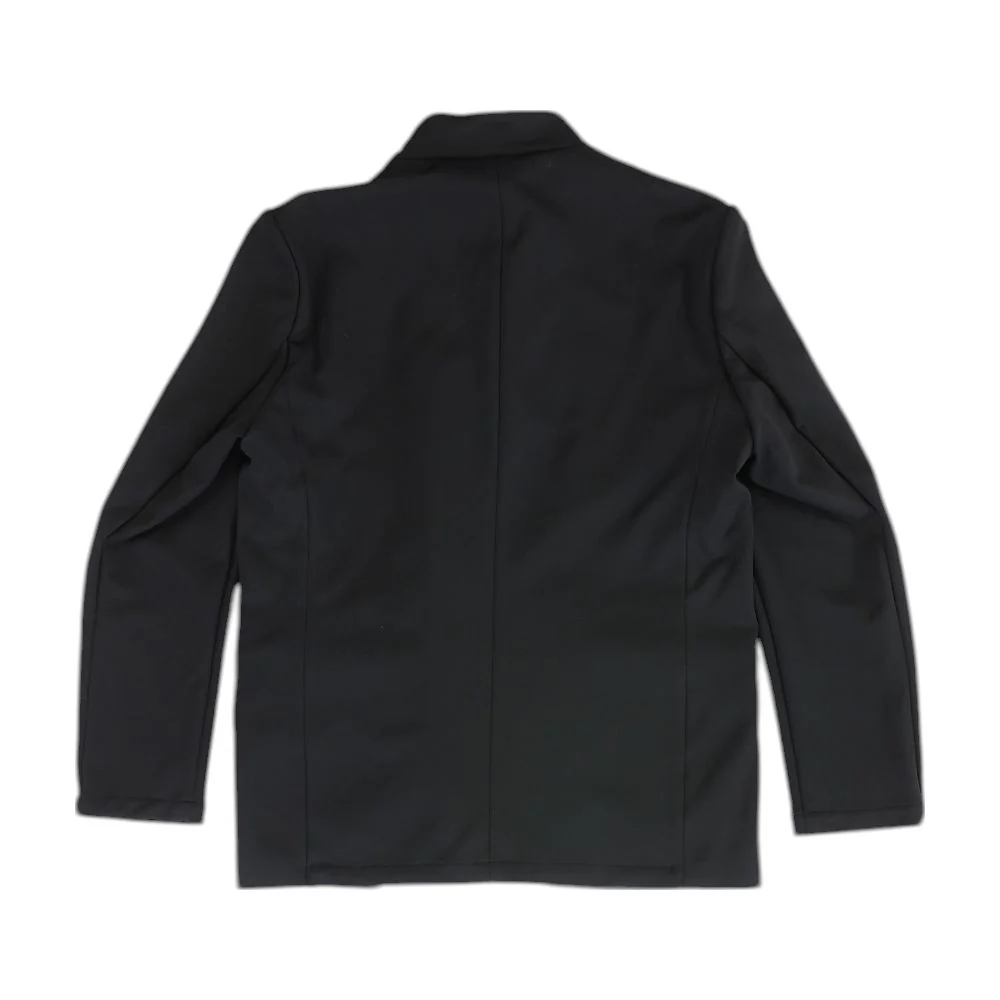 Black Solid Bomber Jacket - Image 2