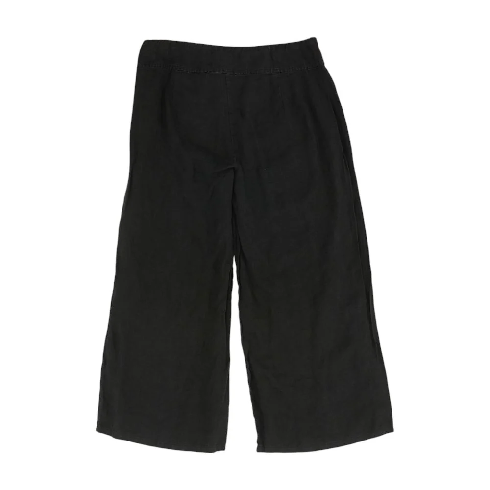 Black Solid Capri Pants - Image 2