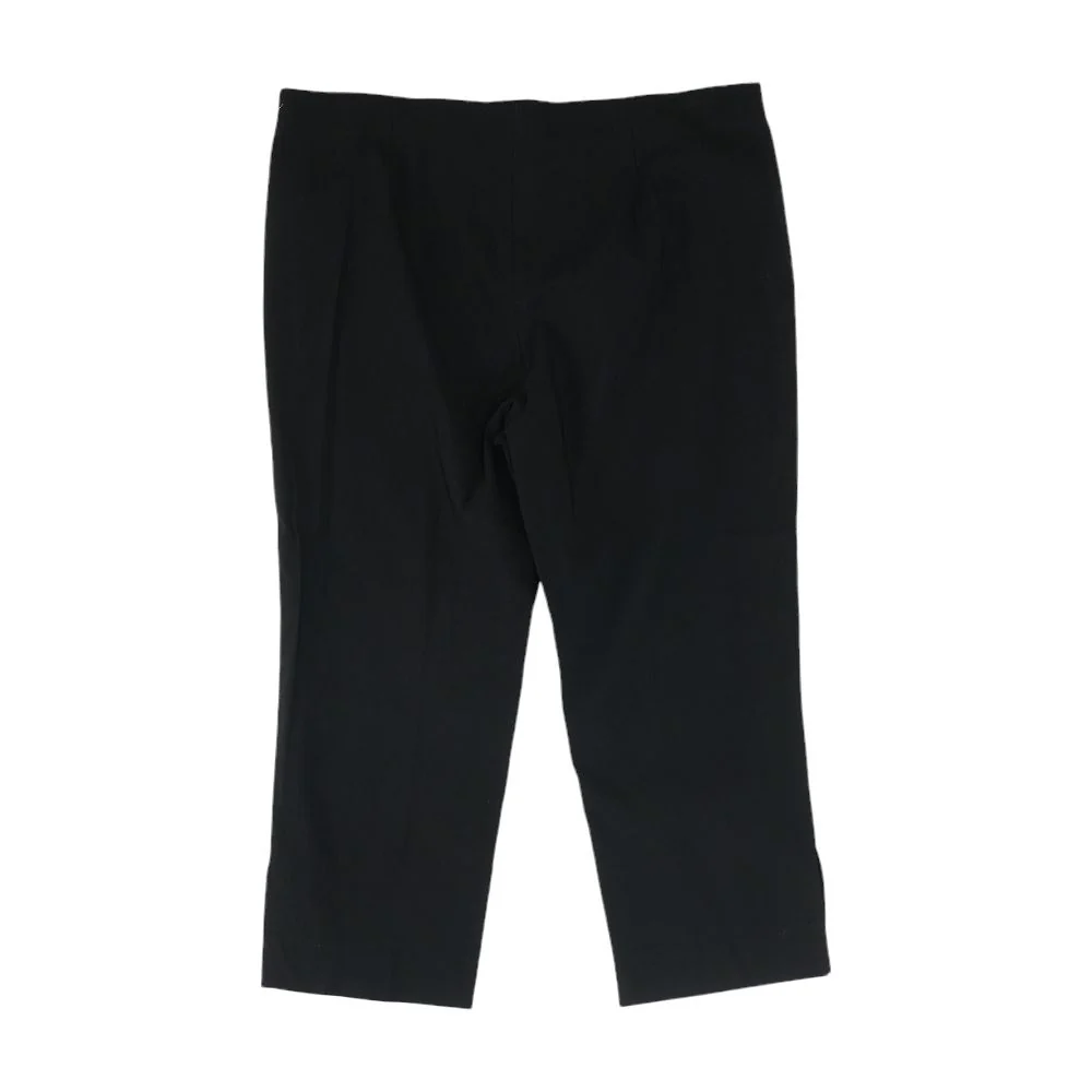 Black Solid Capri Pants - Image 2
