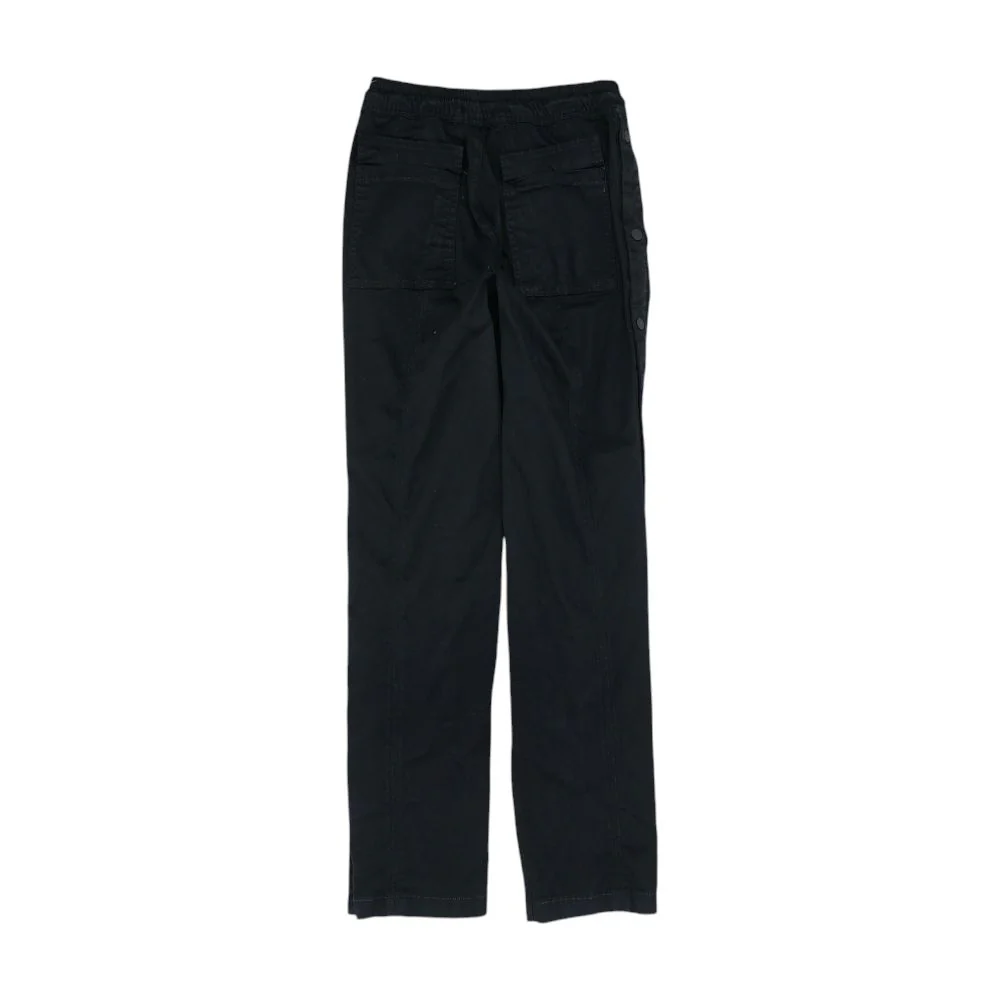 Black Solid Casual Pants - Image 2