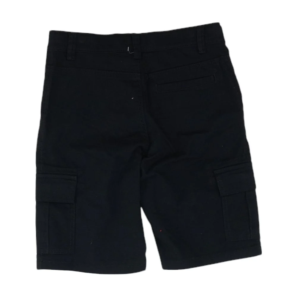 Black Solid Chino Shorts - Image 2