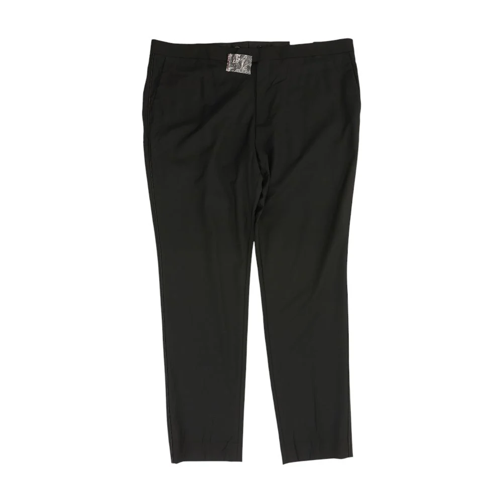 Black Solid Dress Pants
