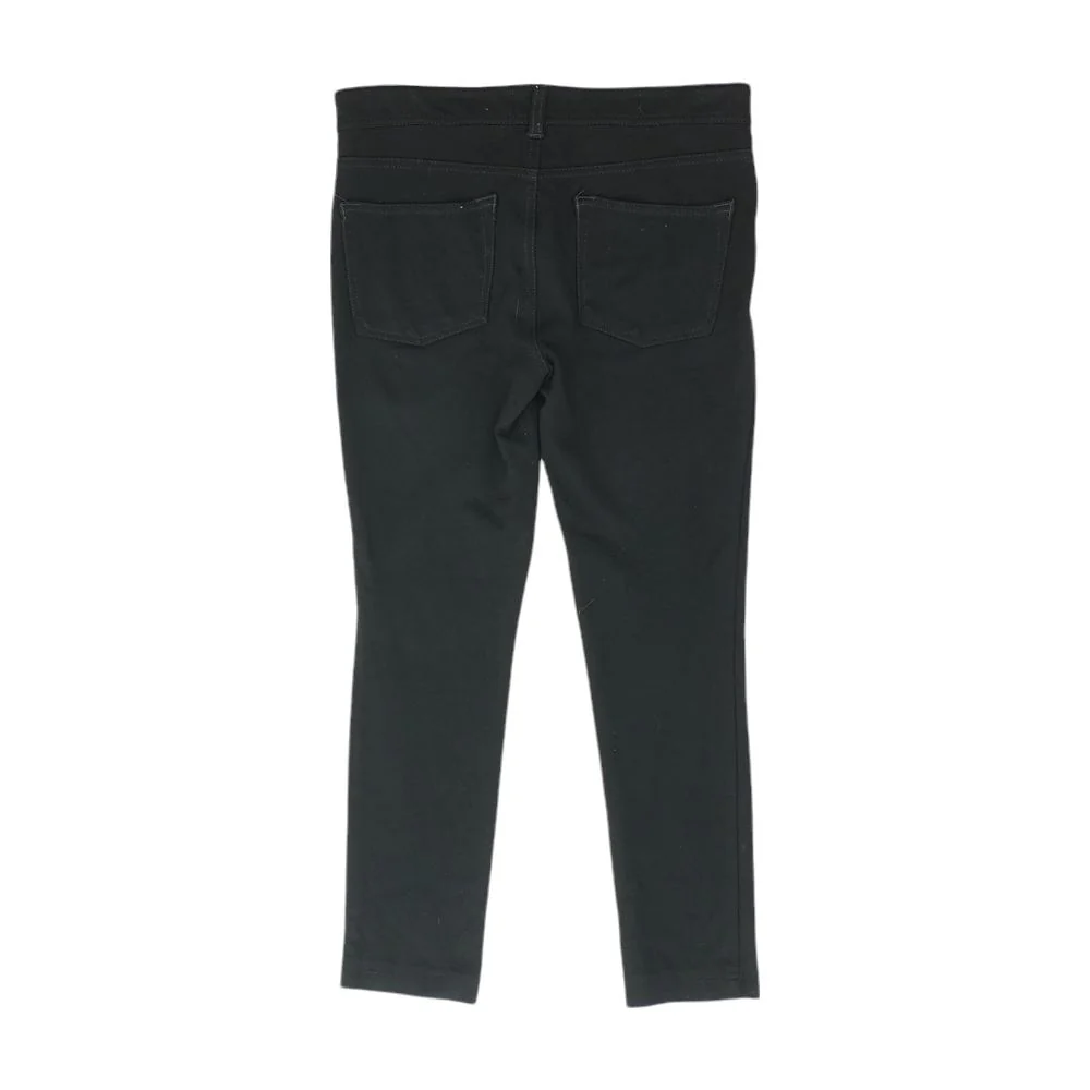 Black Solid Five Pocket Pants - Image 2