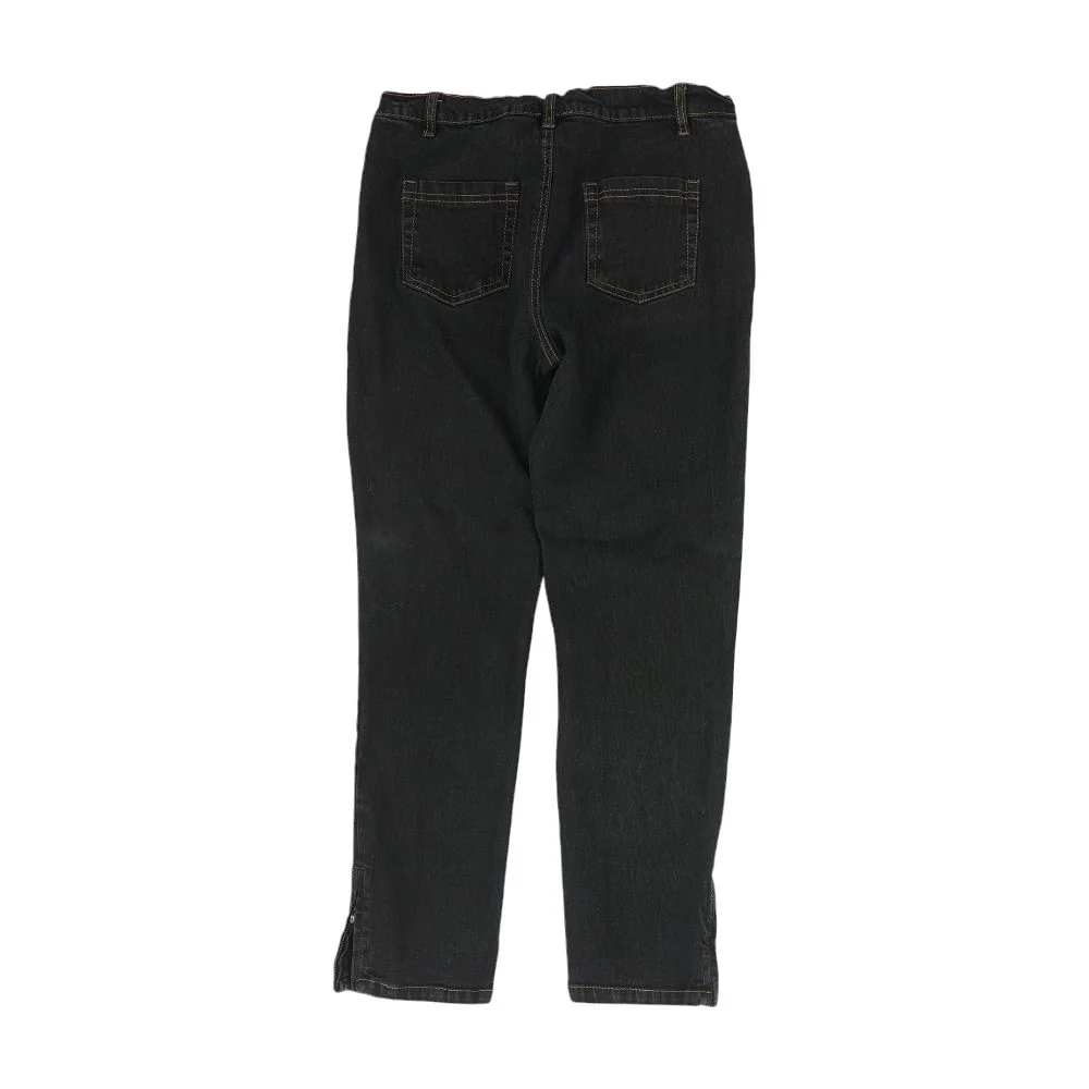Black Solid High Rise Slim Leg Jeans - Image 2