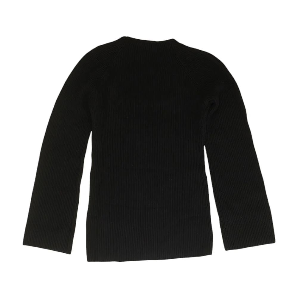 Black Solid Knit Top - Image 2
