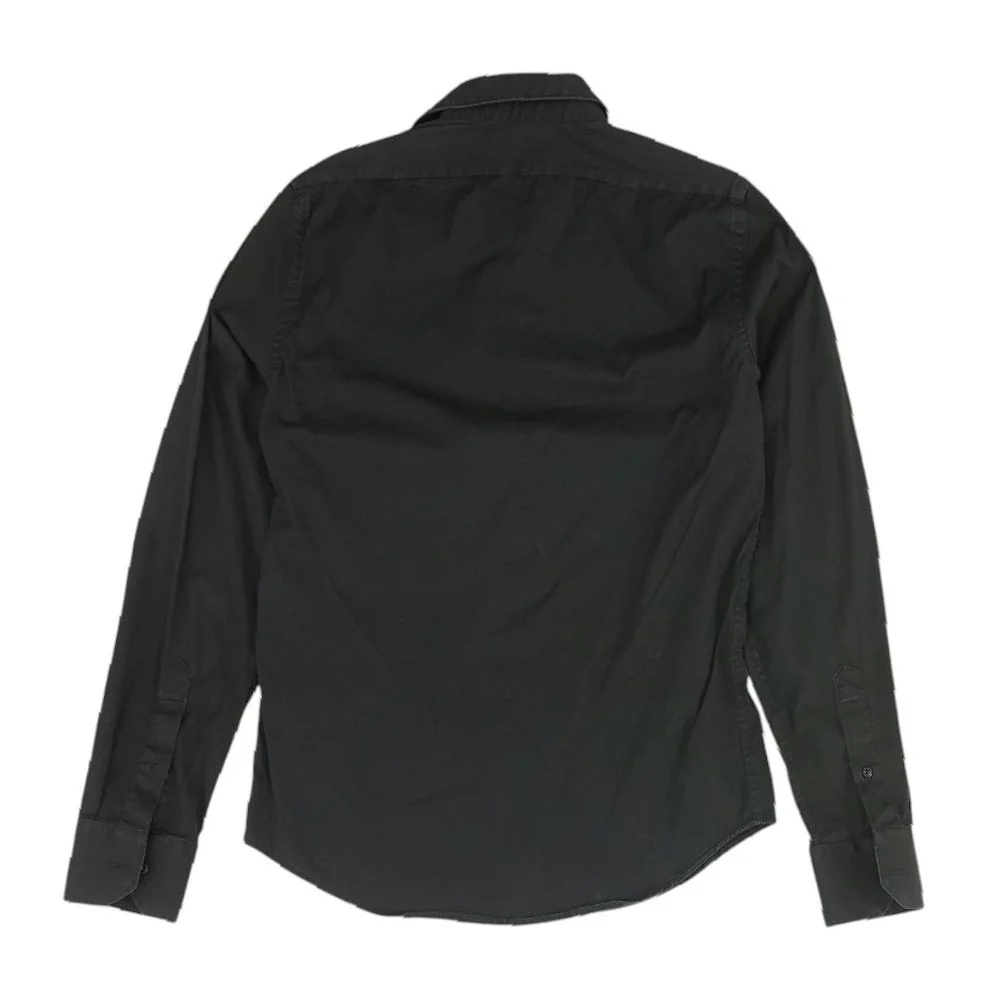 Black Solid Long Sleeve Button Down - Image 2