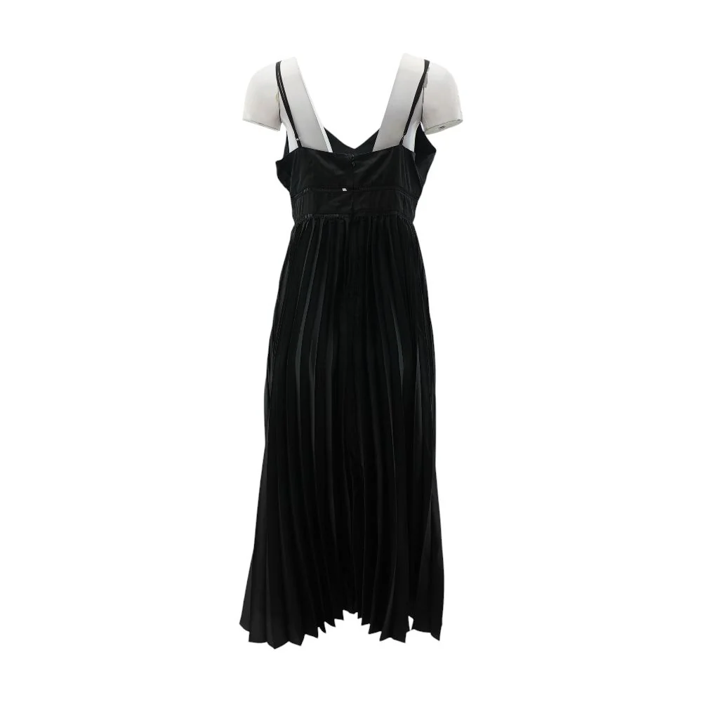 Black Solid Maxi Dress - Image 2