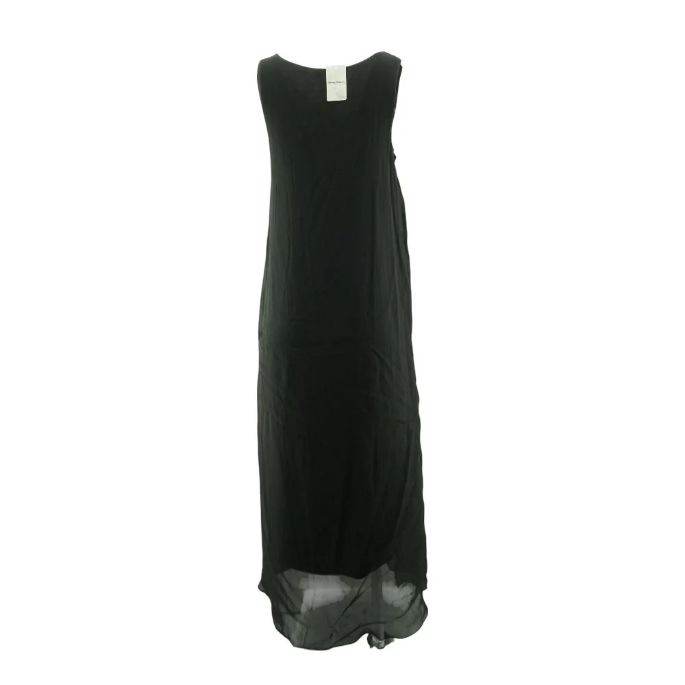 Black Solid Maxi Dress - Image 2