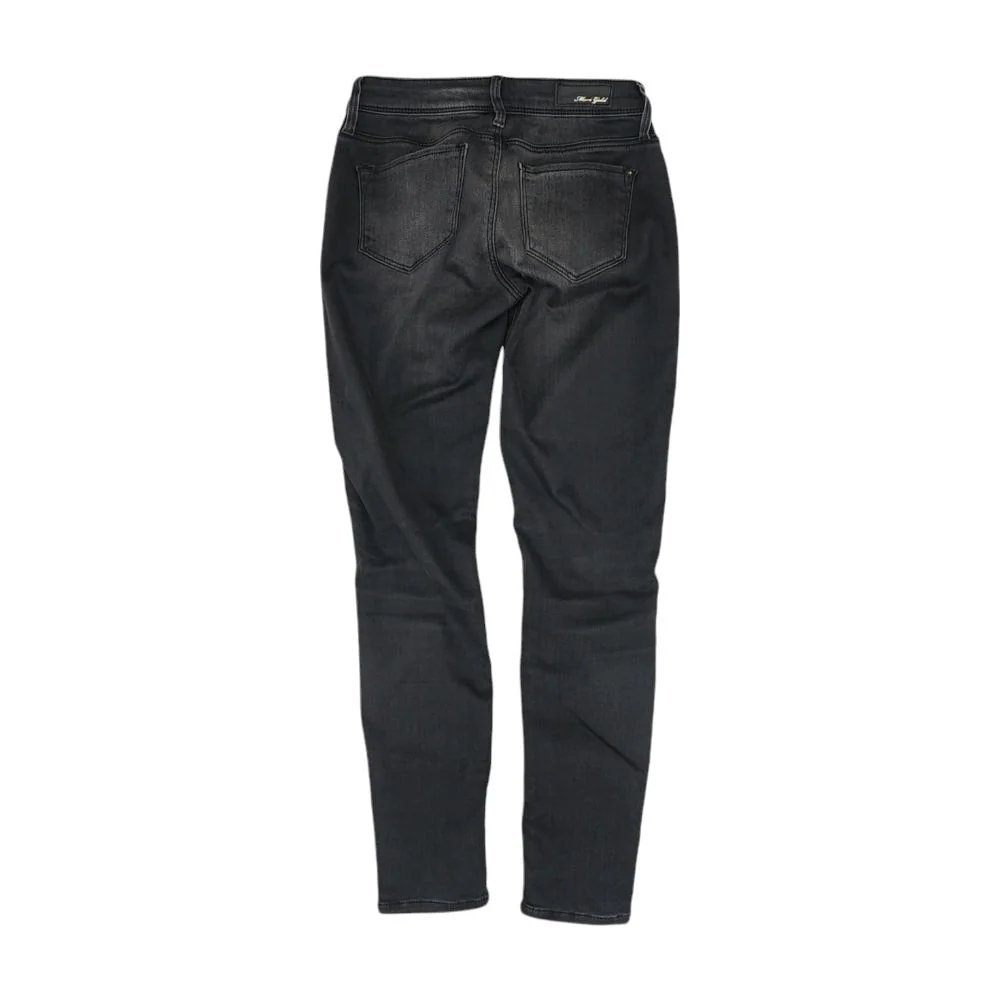 Black Solid Mid Rise Skinny Leg Jeans - Image 2
