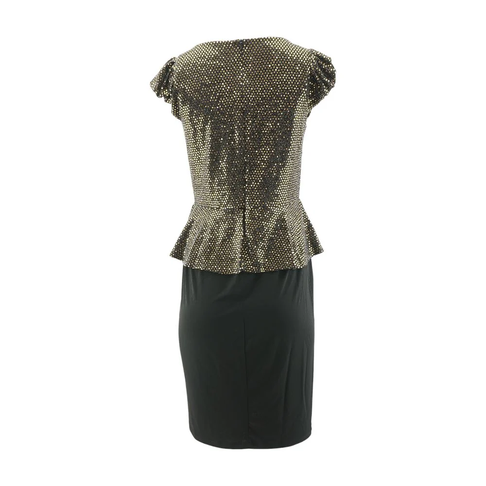Black Solid Midi Dress - Image 2