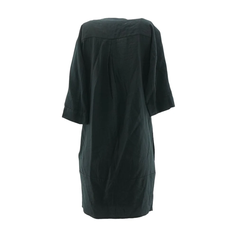Black Solid Midi Dress - Image 2