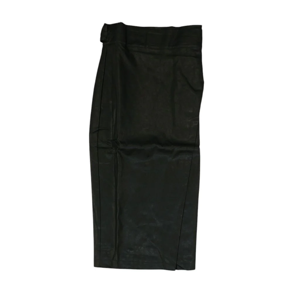 Black Solid Midi Skirt - Image 2