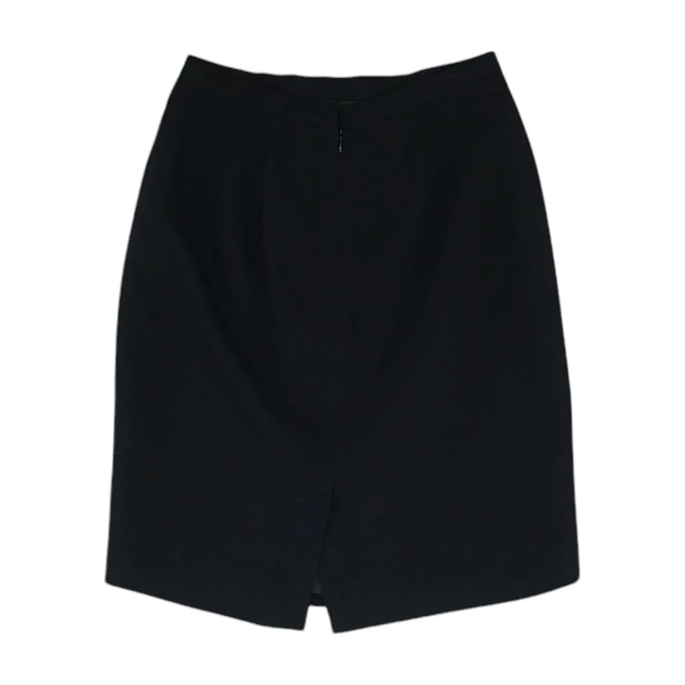 Black Solid Midi Skirt - Image 2