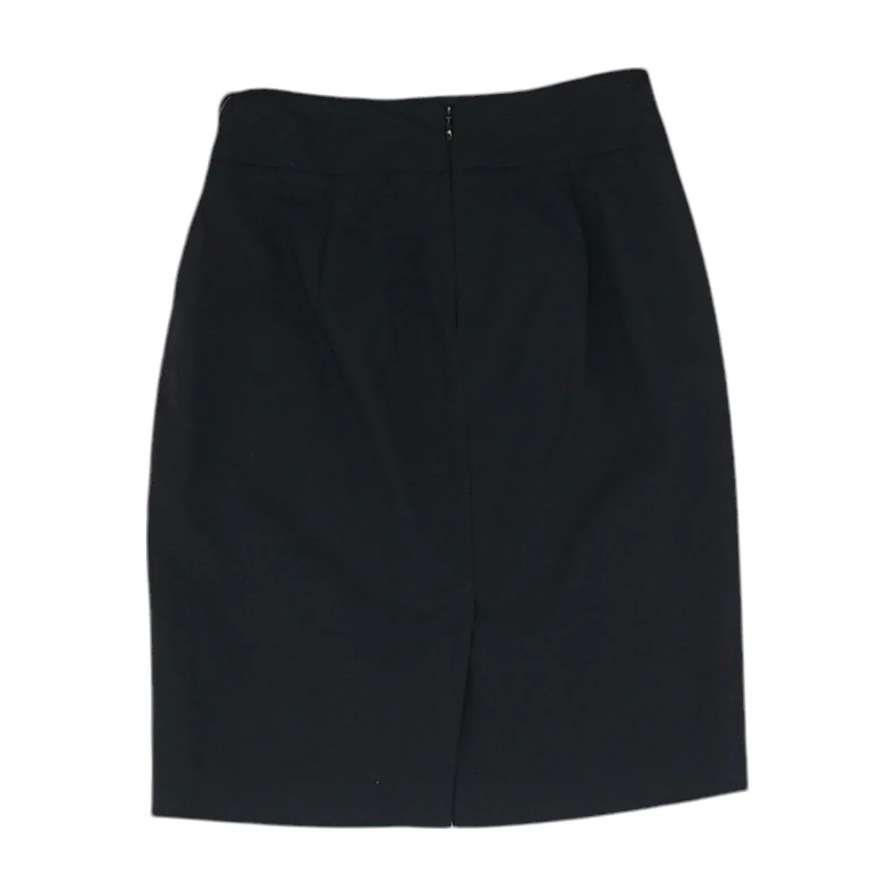 Black Solid Midi Skirt - Image 2