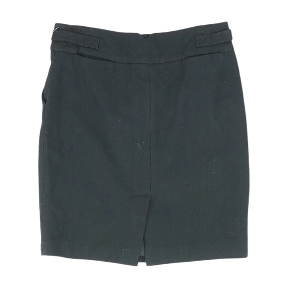 Black Solid Midi Skirt - Image 2