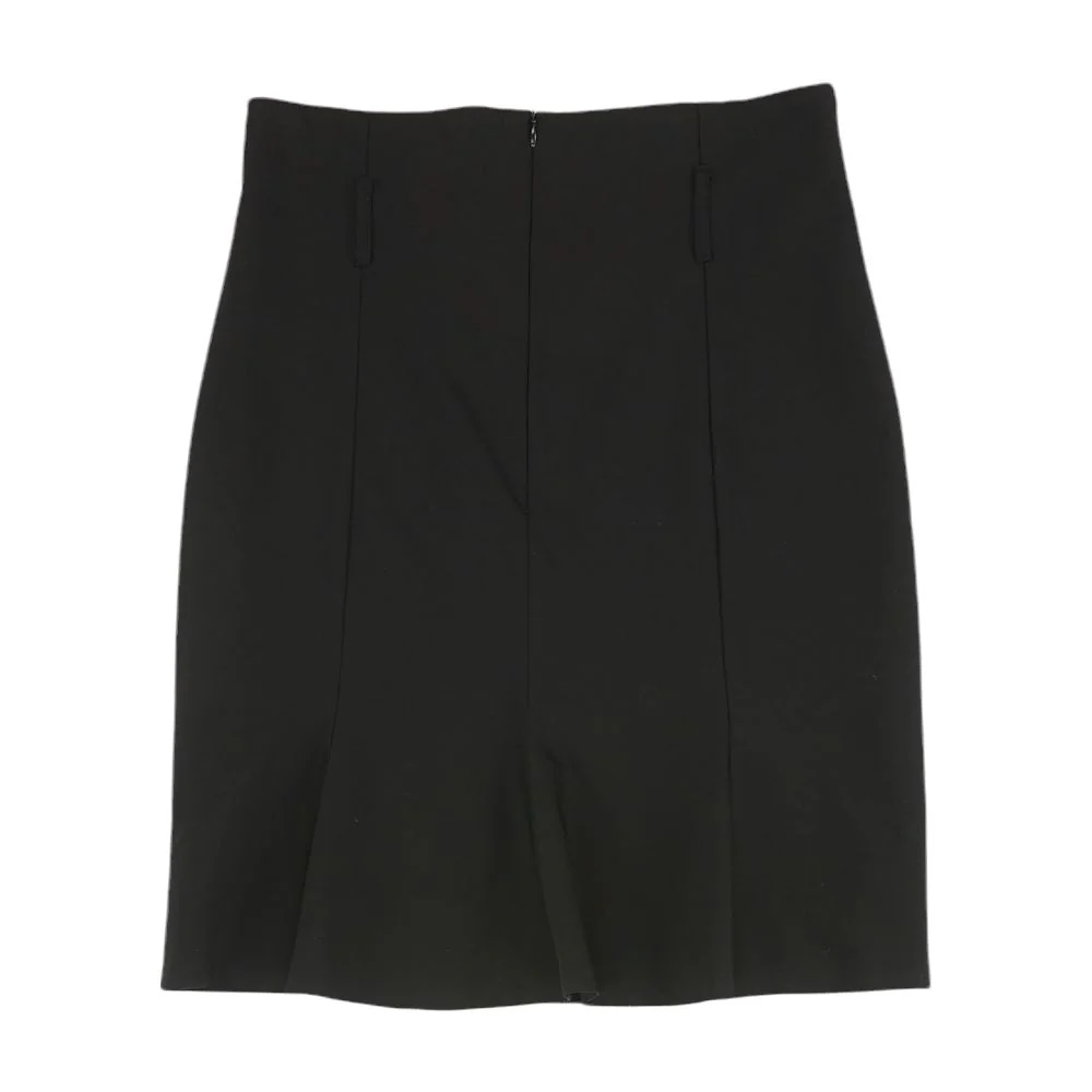 Black Solid Midi Skirt - Image 2