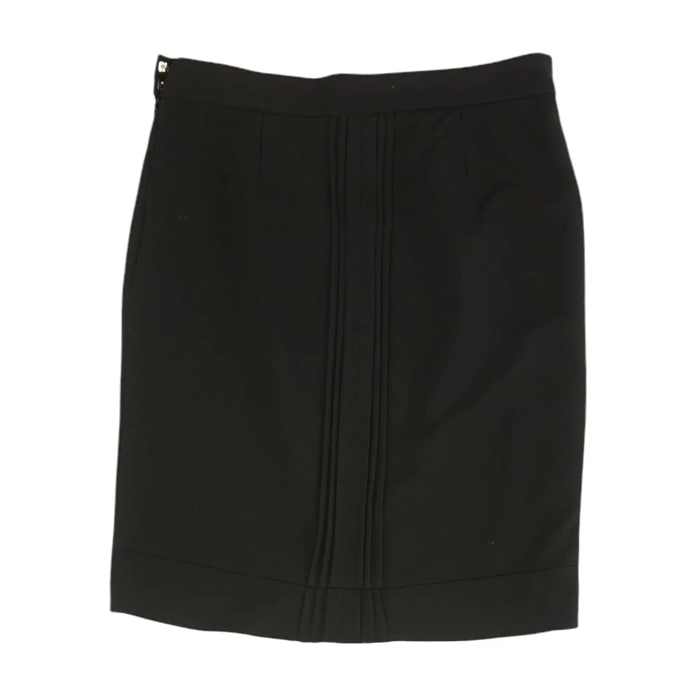 Black Solid Midi Skirt - Image 2