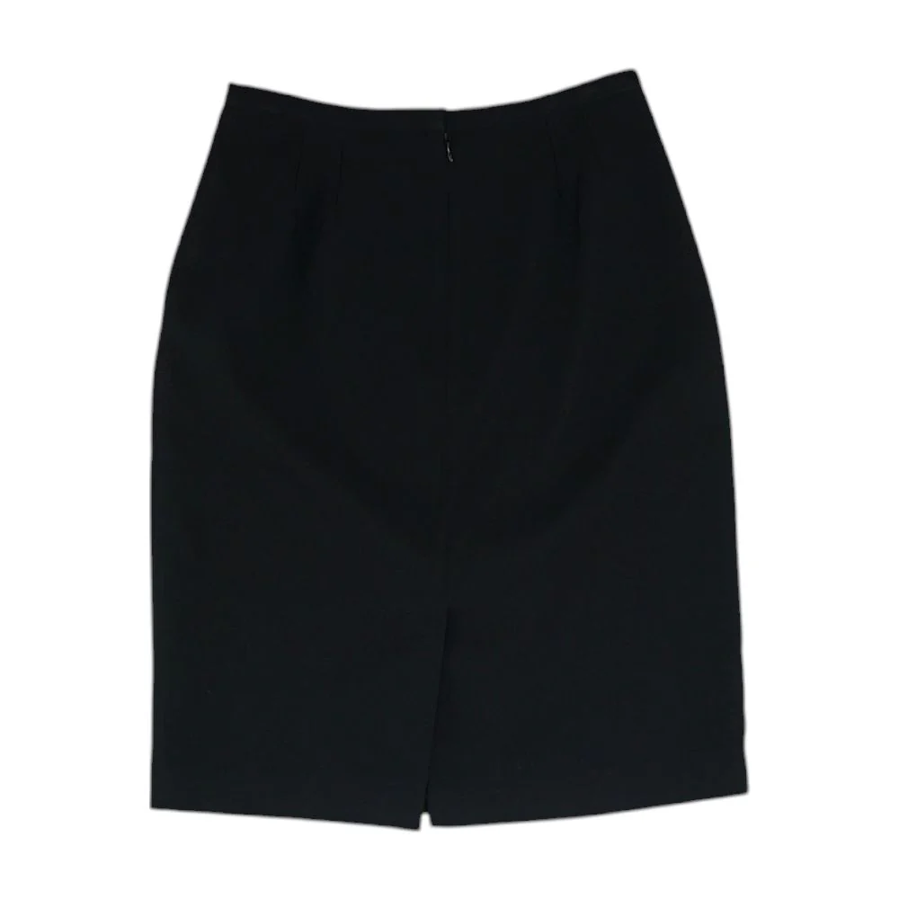 Black Solid Midi Skirt - Image 2