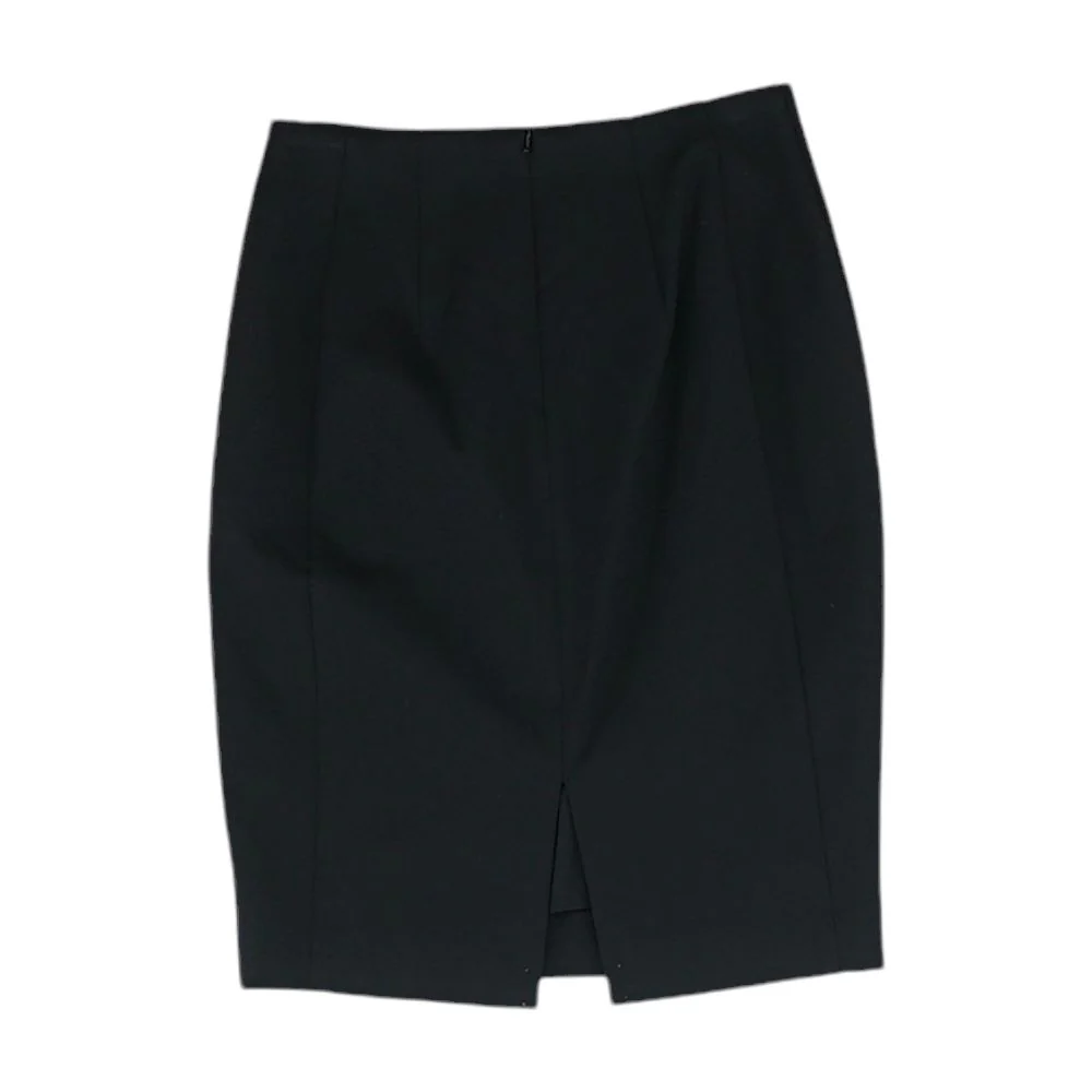Black Solid Midi Skirt - Image 2