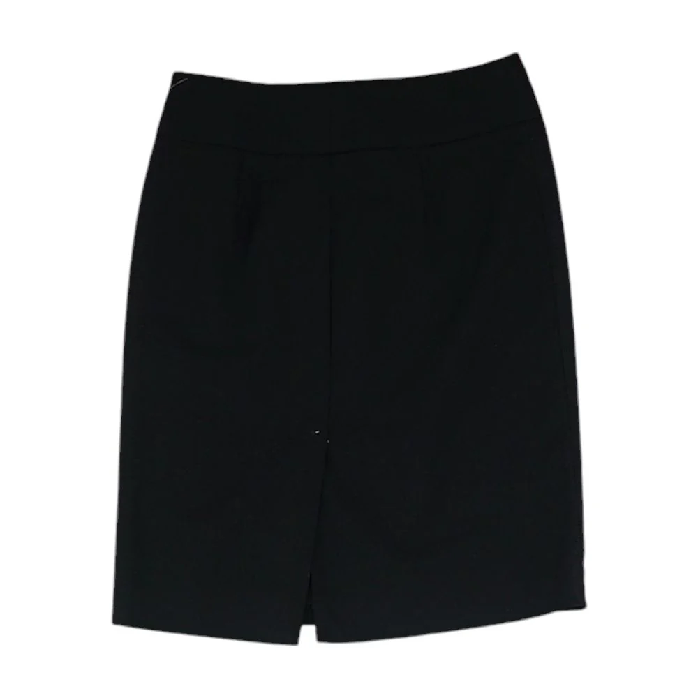 Black Solid Midi Skirt - Image 2