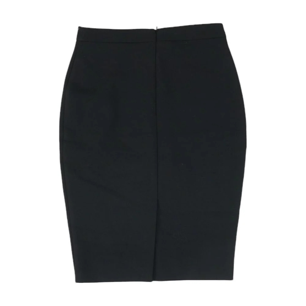 Black Solid Midi Skirt - Image 2