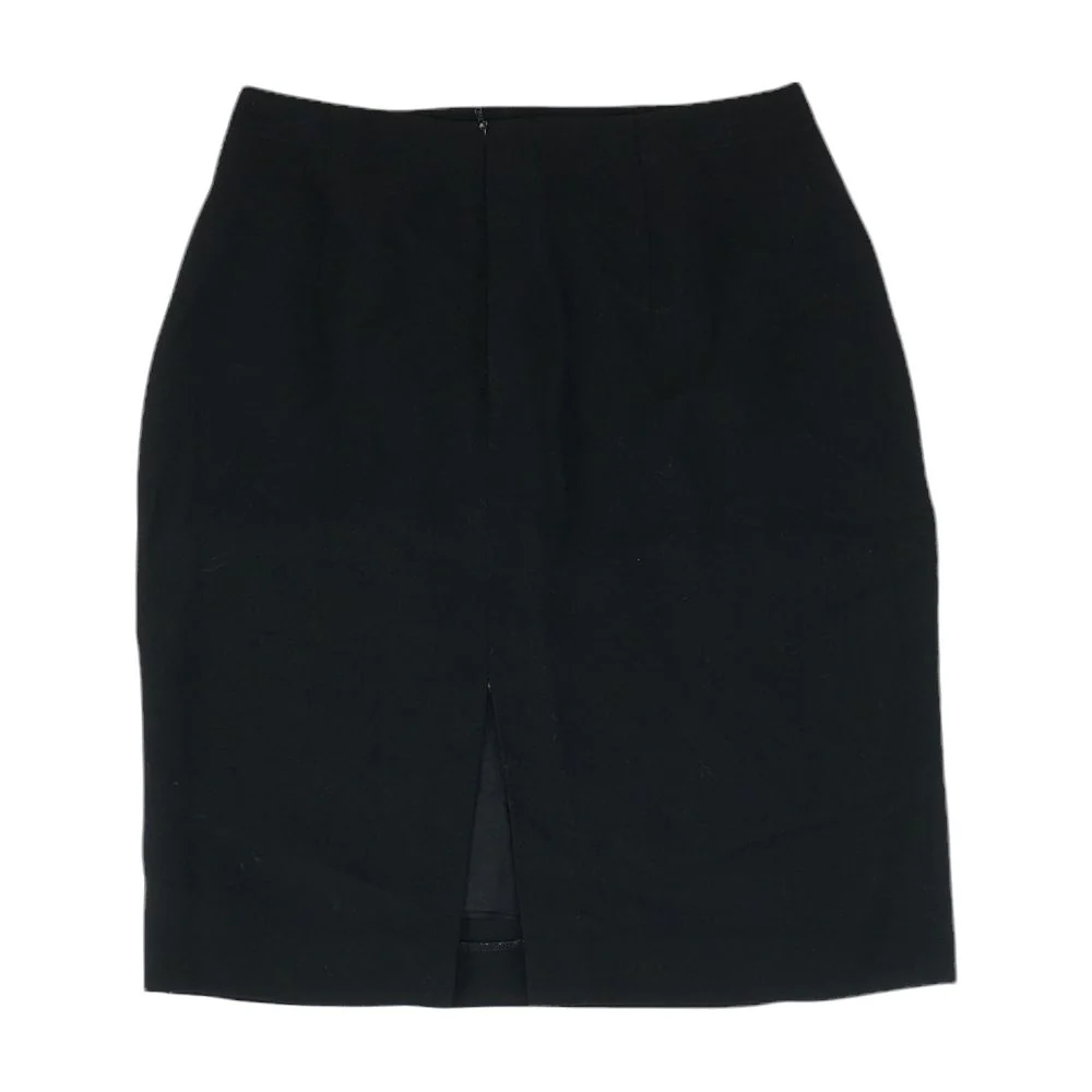 Black Solid Midi Skirt - Image 2
