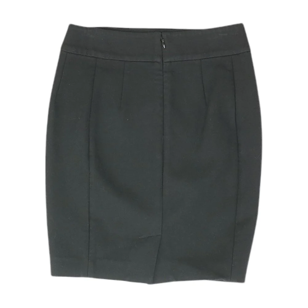 Black Solid Midi Skirt - Image 2