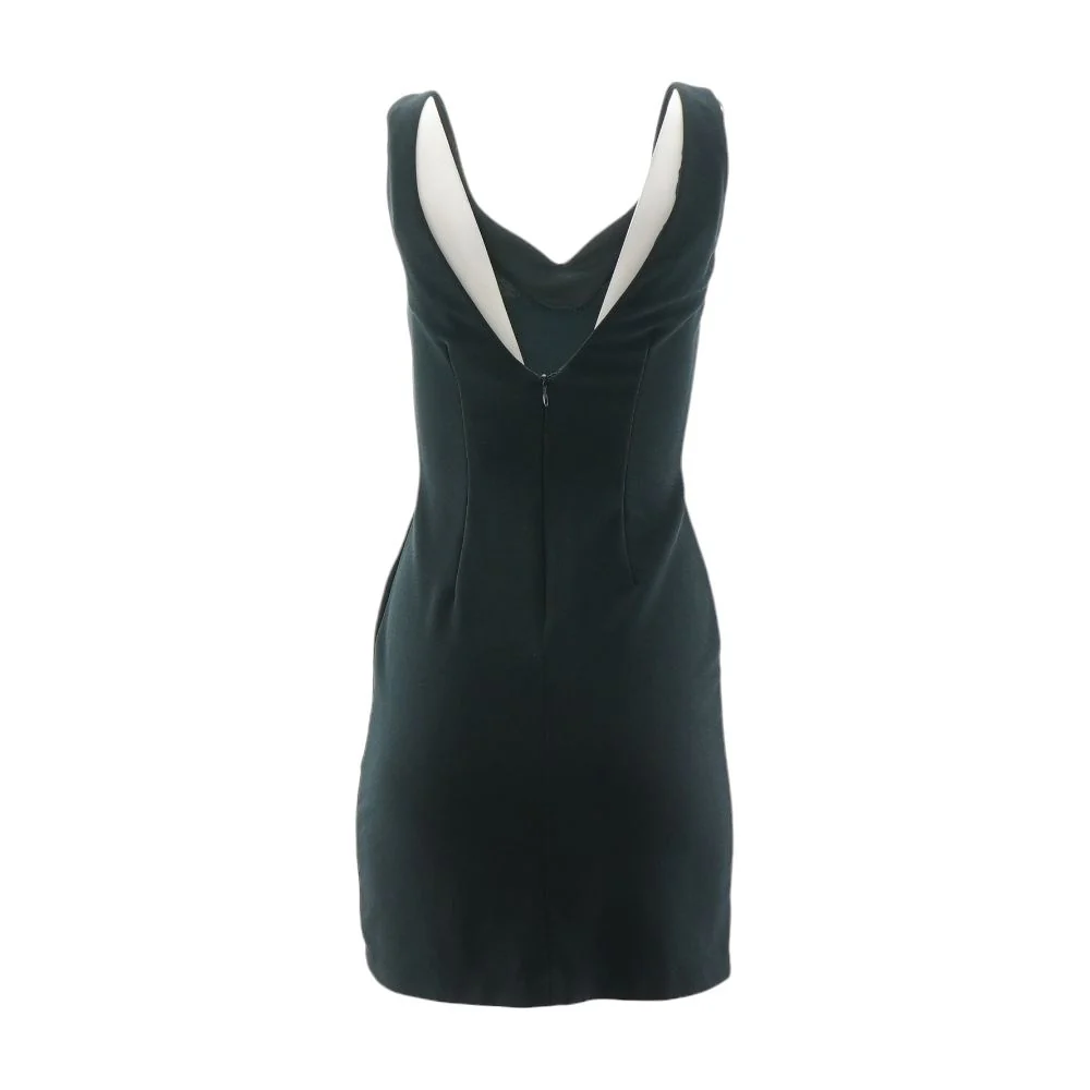 Black Solid Mini Dress - Image 2