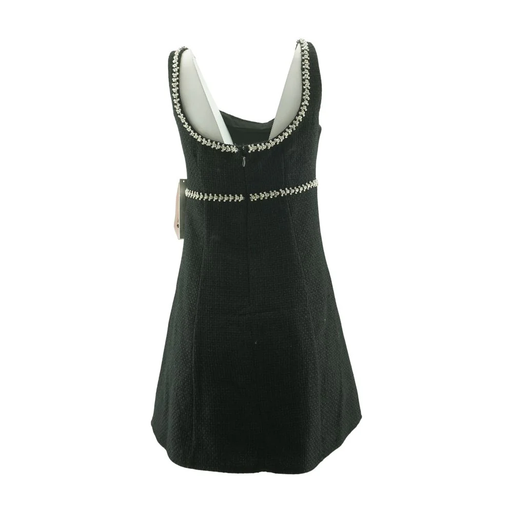 Black Solid Mini Dress - Image 2