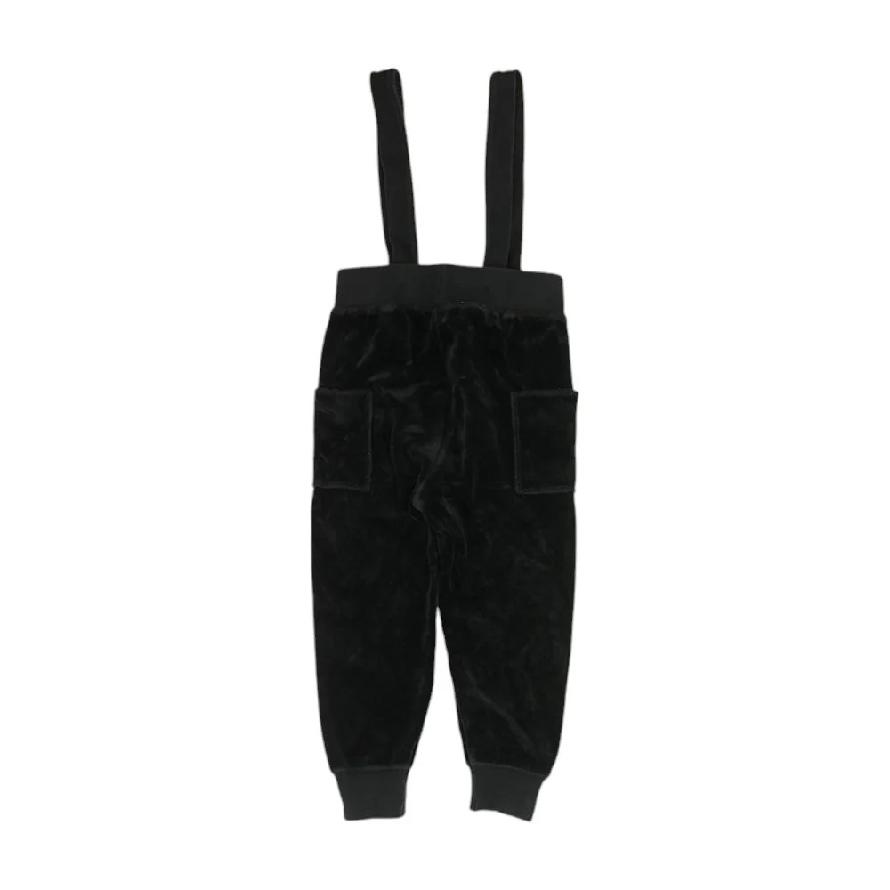 Black Solid Overalls - Image 2