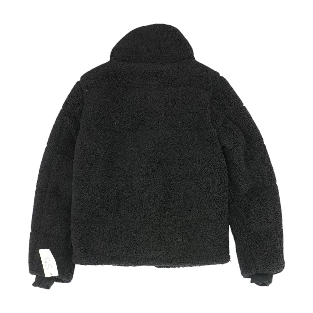 Black Solid Puffer Jacket - Image 2