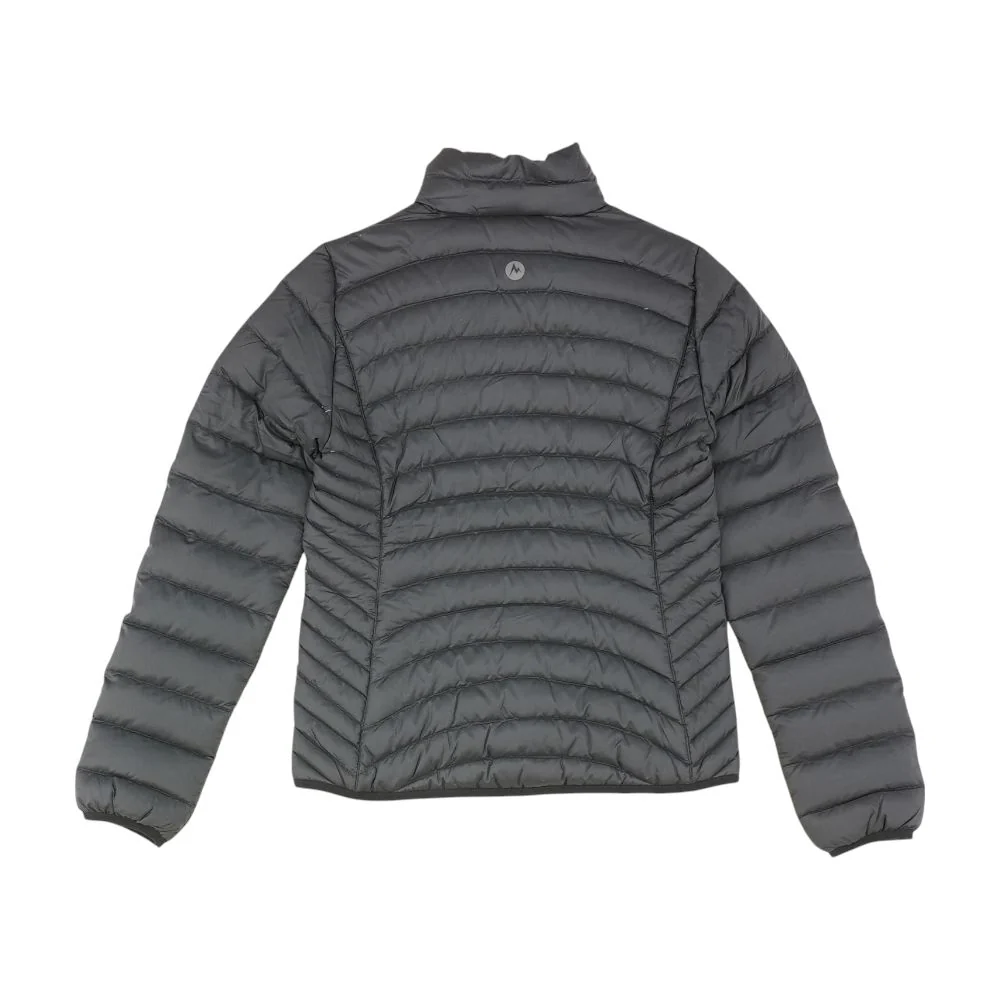 Black Solid Puffer Jacket - Image 2
