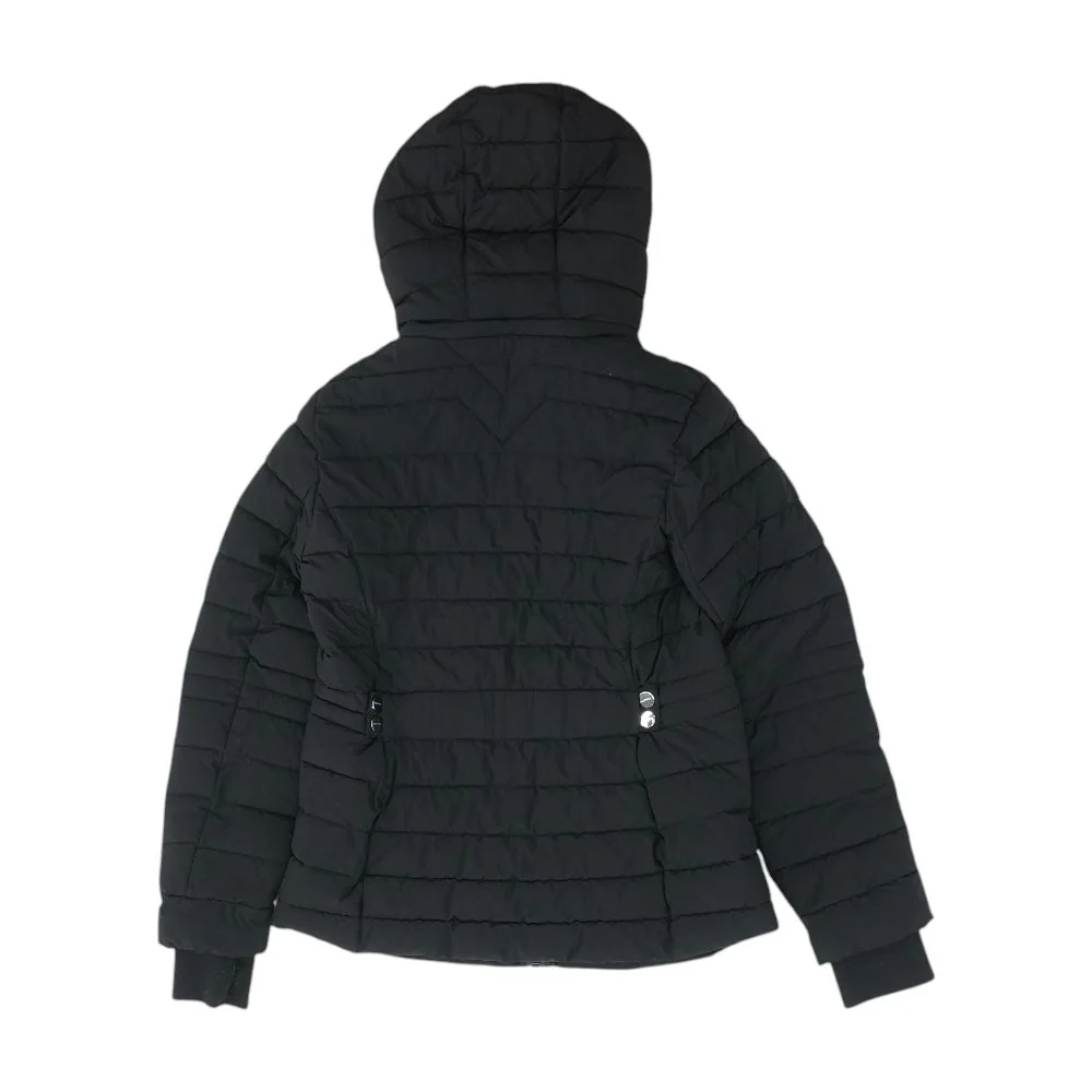 Black Solid Puffer Jacket - Image 2