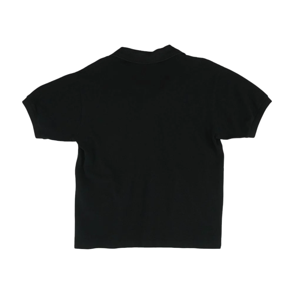 Black Solid Short Sleeve Polo - Image 2