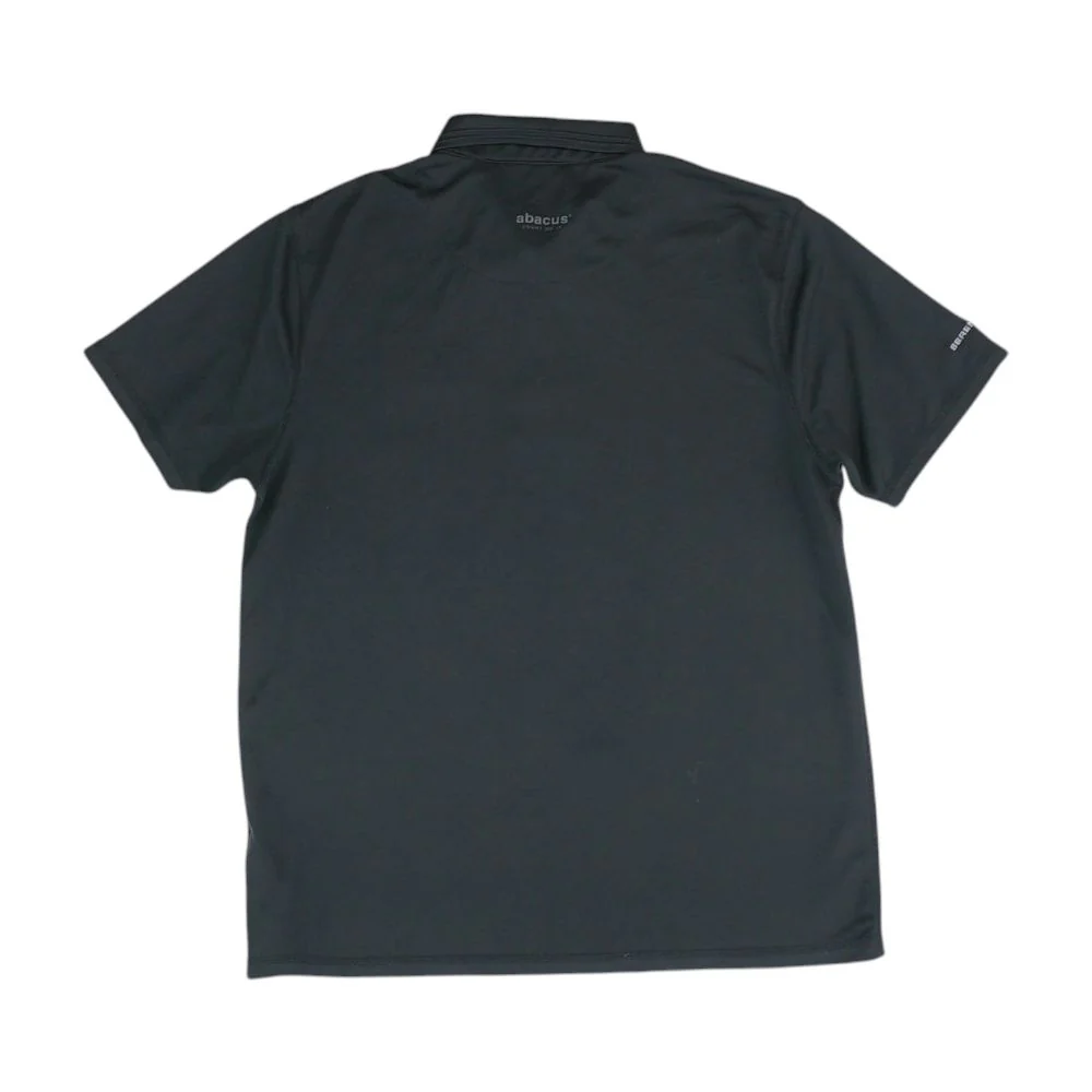 Black Solid Short Sleeve Polo - Image 2